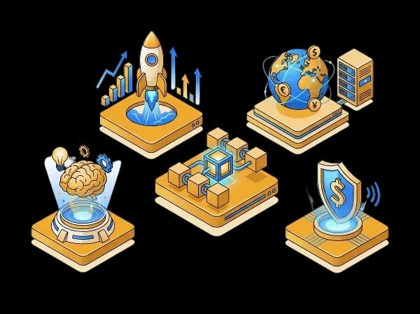 Fintech product launch illustration